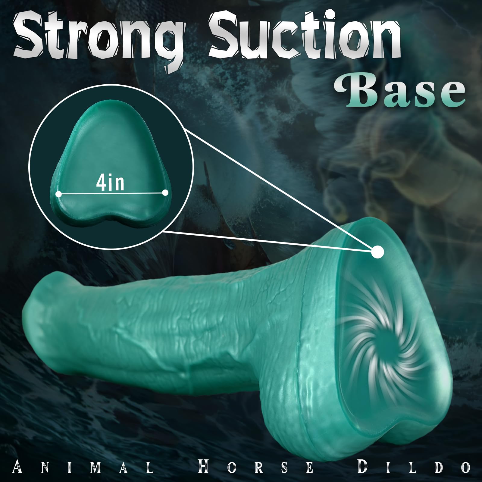 14 Inch Huge Horse Dildo Vibrator, 3.6'' Extra Thick Animal Horse Cock Dildo Vibrating Butt Plug with 7 Vibration Modes & Dual Density Silicone, Monster Big Dildos Sex Toy for G-Spot Anal Stimulator: 14 inch