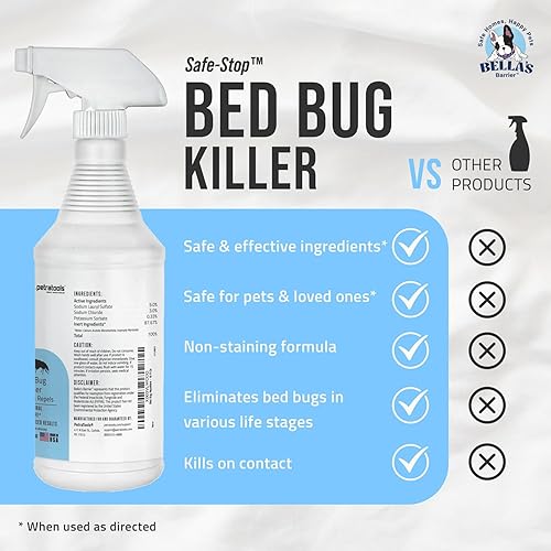 Miniatura 8 de Bella's Barrier Bed Bug Killer, spray para chinches de cama, tratamiento para matar chinches, aerosol para muebles y ropa de cama, aerosoles de