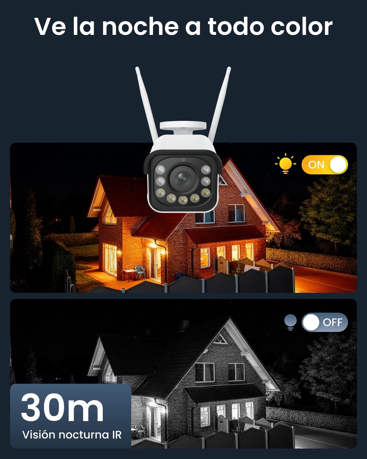 Reolink 4K Camara Vigilancia WiFi Exterior, Zoom Óptico 5X, Detección de Persona/Vehículo/Animale, Cámara Exterior de Seguridad IP67, Visión Nocturna, Wi-Fi 6 2,4/5GHz, Audio Bidireccional, RLC-811WA