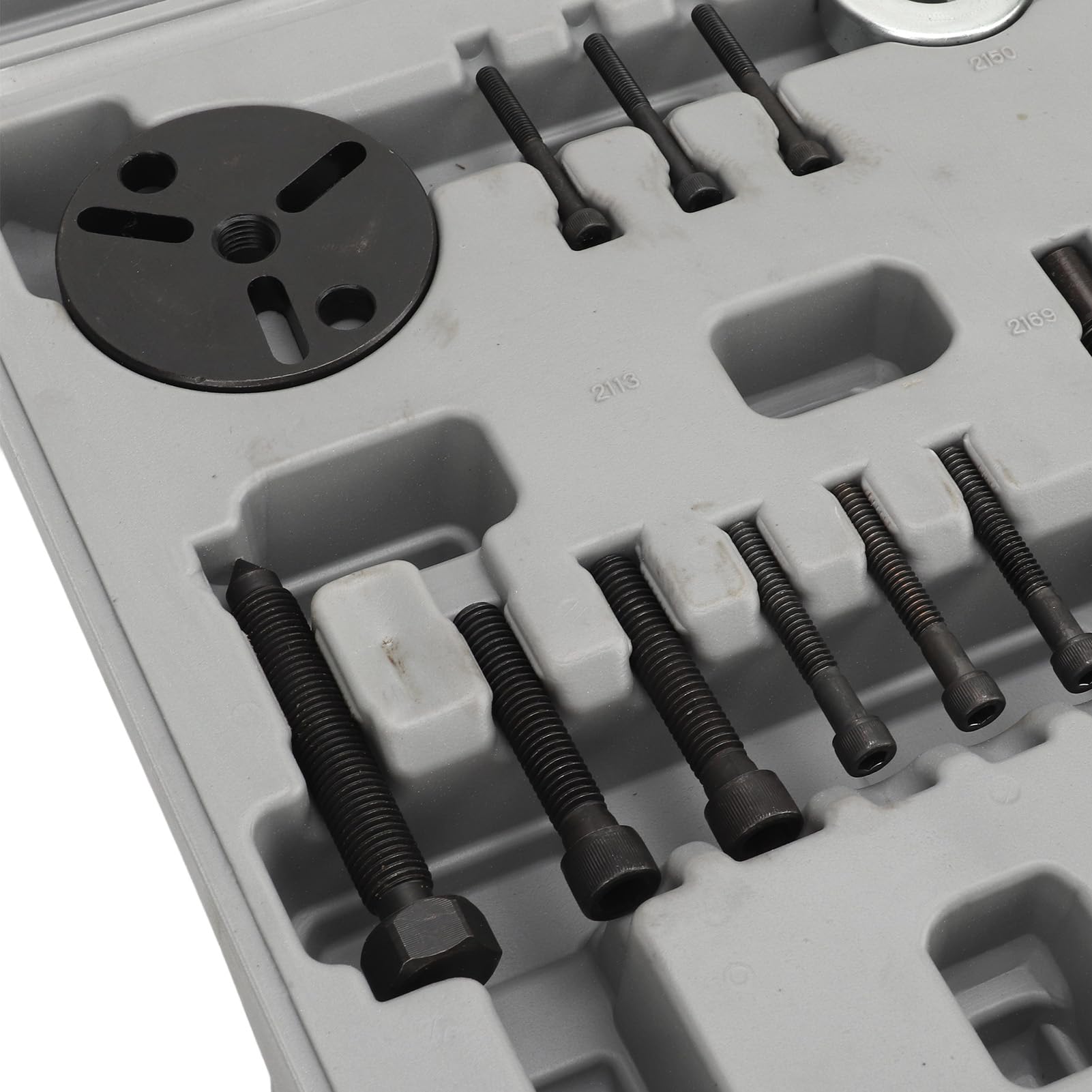 Attrezzo per rimozione frizione compressore AC, Attrezzo estrattore frizione AC, 24PCS Kit di strumenti estrattore installatore per rimozione frizione compressore