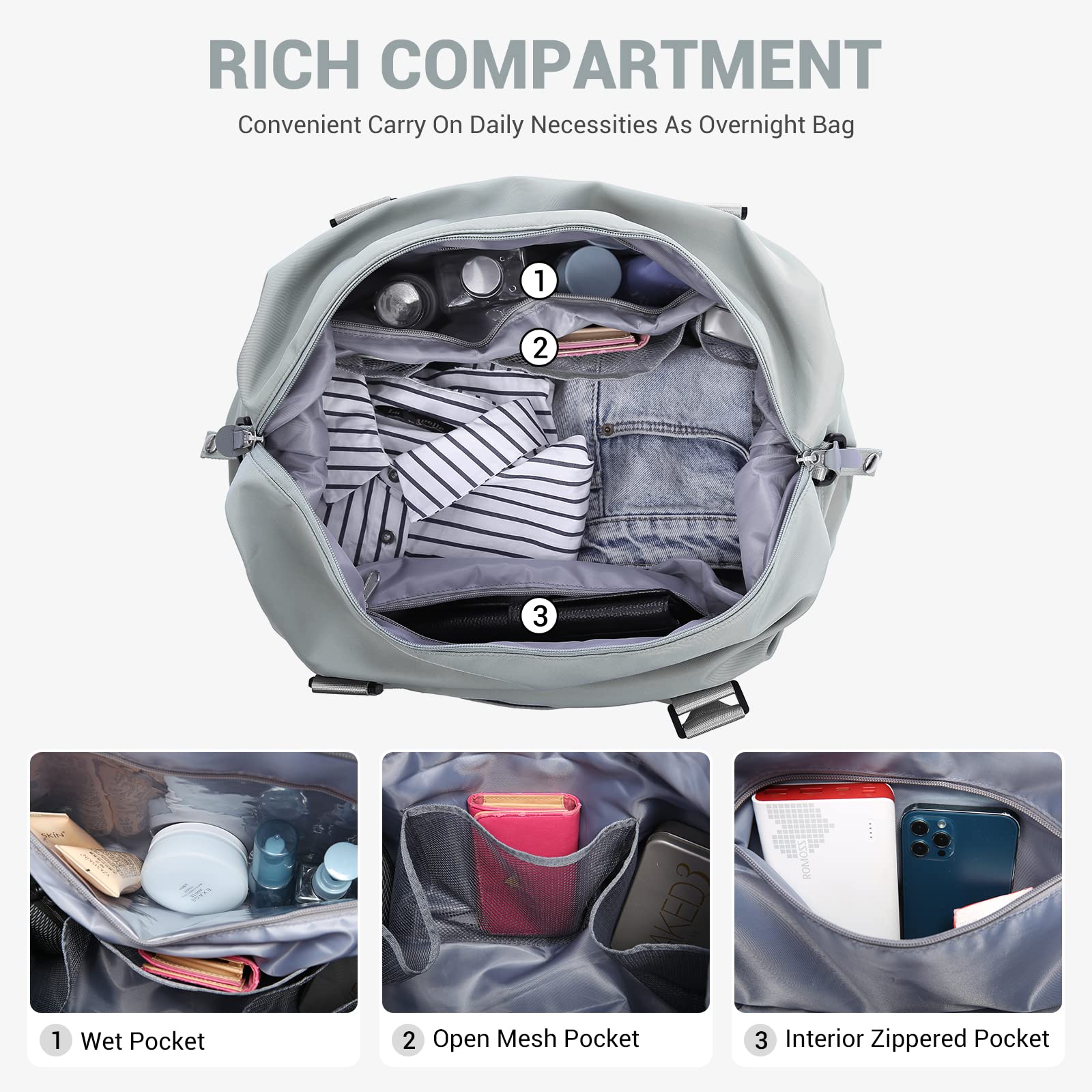 LOVEVOOK Borsone da Viaggio Donna Borsone Palestra Borsa da Viaggio Weekend Borsa Palestra Grande Borsone Nascita Ospedale Borsoni Palestra Borse Sportive Borsa Piscina Bagaglio a mano Travel Bag