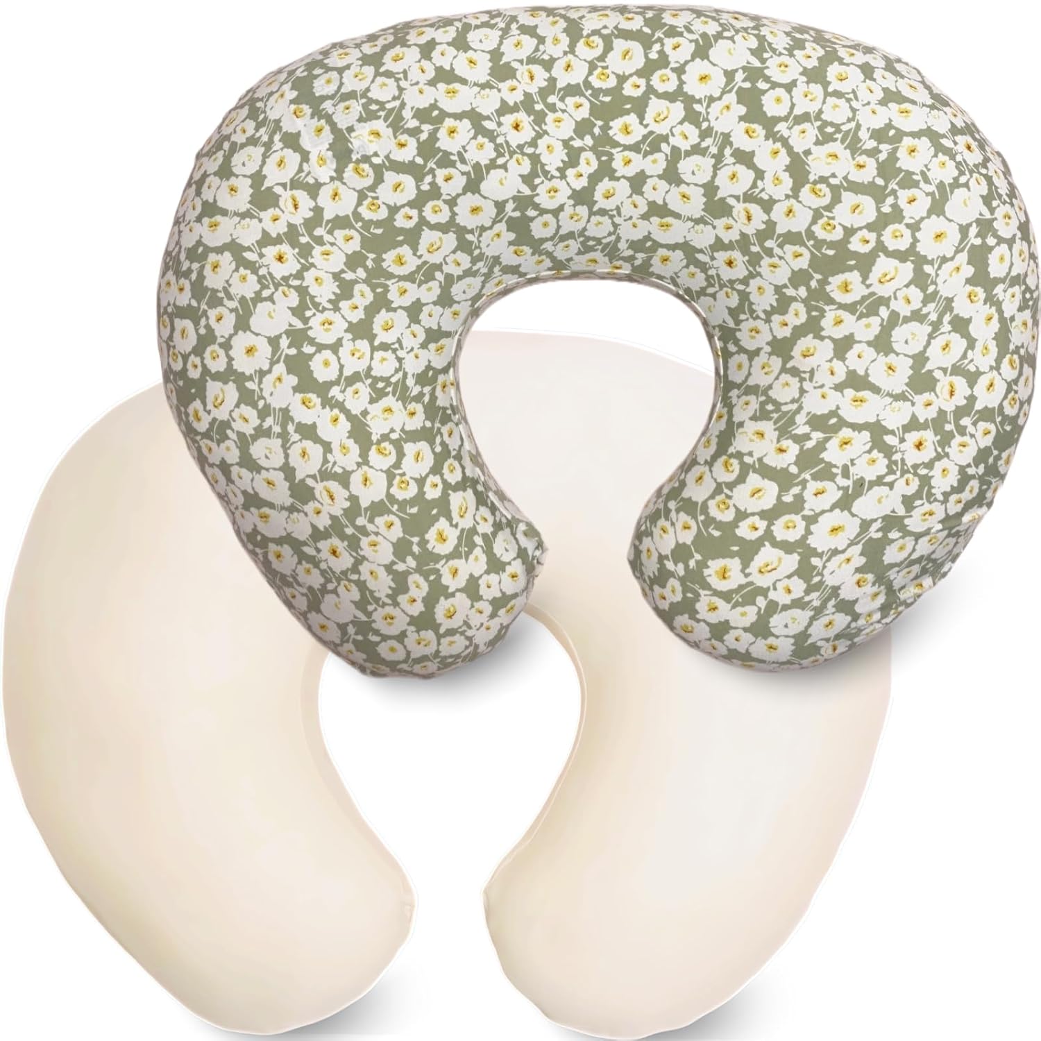 2 Pack Ultra Soft Nursing Pillow Covers for Baby Girl & Boy, Stretchy Boppy Compatible Cover for Breastfeeding Pillows, Easy to Use & Clean (Beige,Wild Floral) 2 Pack Ultra Soft Nursing Pillow Covers for Baby Girl & Boy, Stretchy Boppy Compatible Cover for Breastfeeding Pillows, Easy to Use & Clean (Beige,Wild Floral)