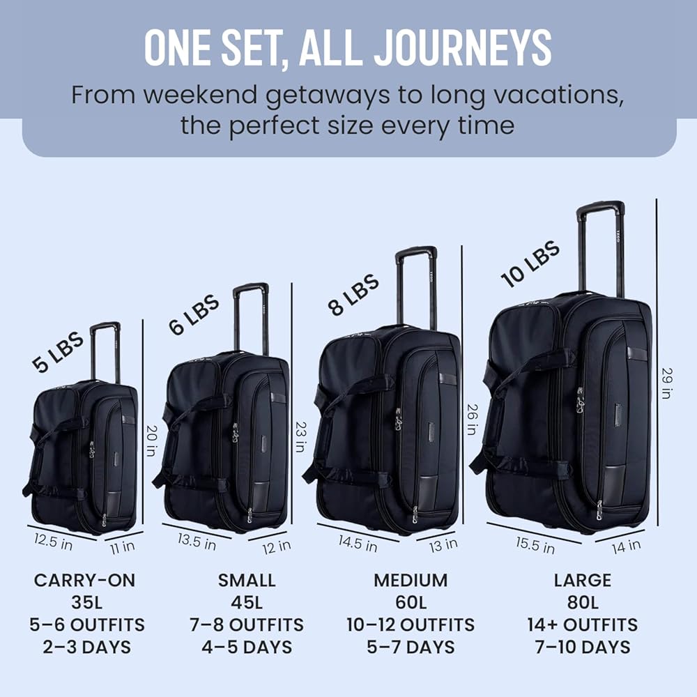 Amazon.com | IZOD Gavin Lightweight Soft Shell Rolling Duffel Bag