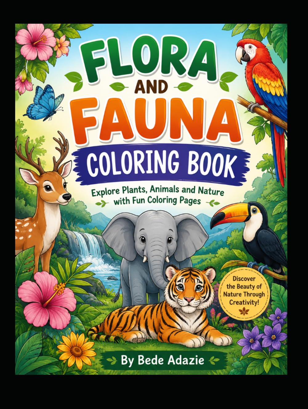 Flora and Fauna Coloring Book for Kids Ages 5–10: Explore Plants, Animals and Nature with Fun Coloring Pages