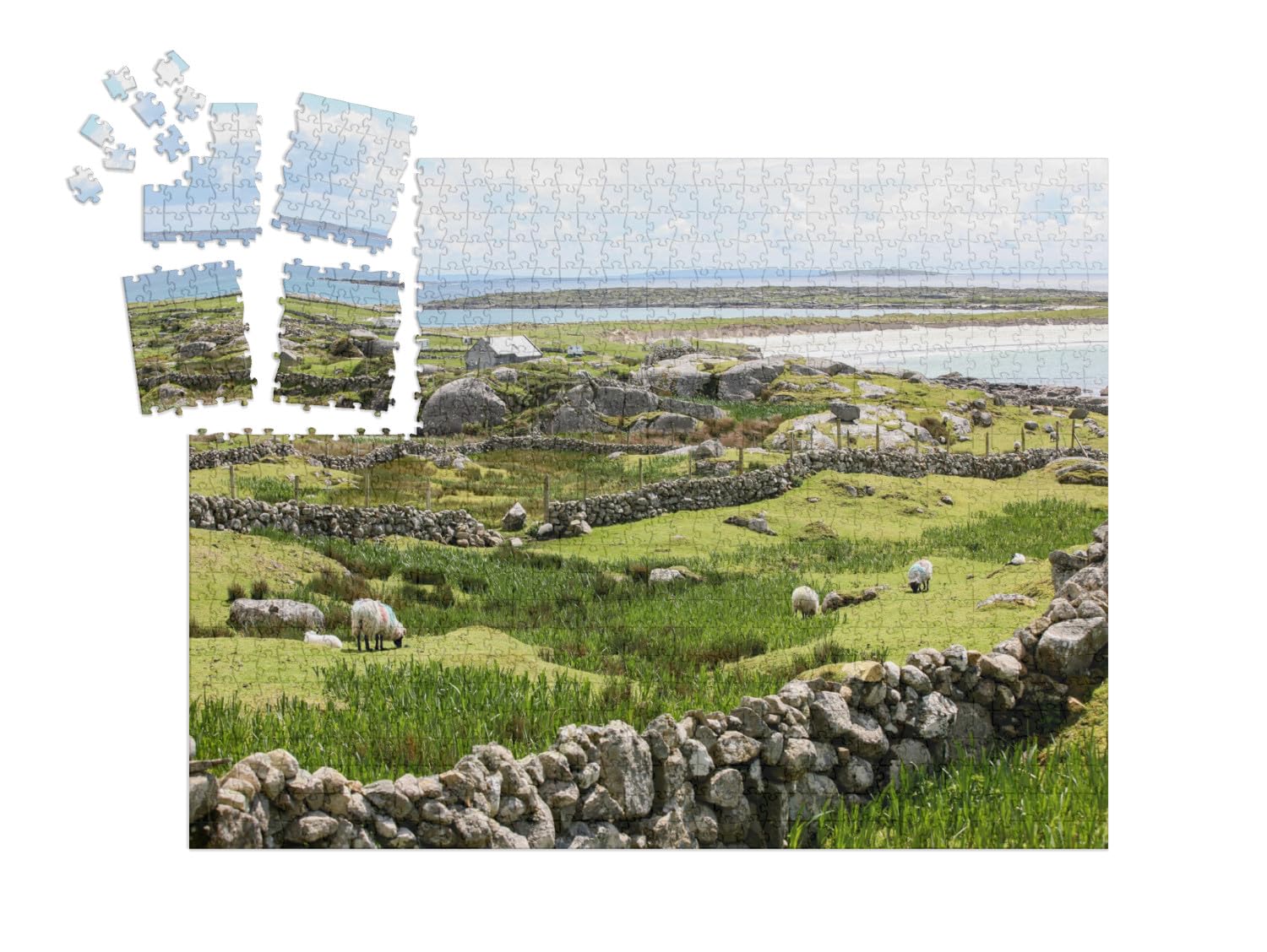puzzleYOU: Puzzle-Adventskalender | „Irische Steinmauern an der Küste“ – aus der Puzzle-Kollektion Irland