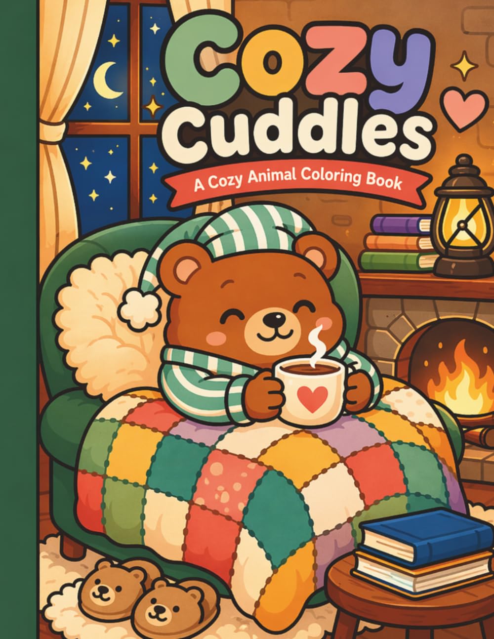 Cozy Cuddles: A cozy and cuddly animal coloring book