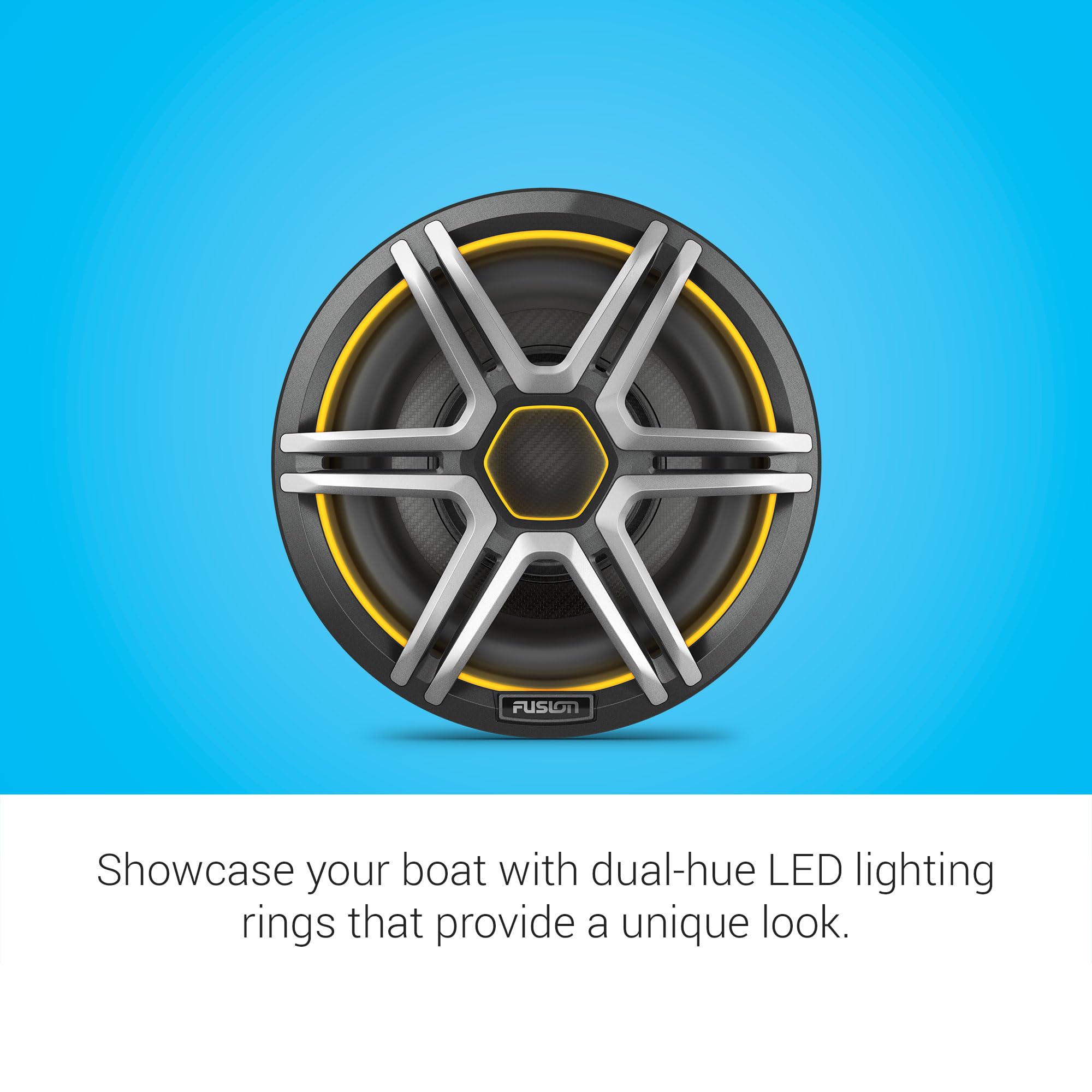 Garmin Fusion Apollo Subwoofer marino a LED da 10 pollici con griglia grigia sportiva | AP-SL10SPG