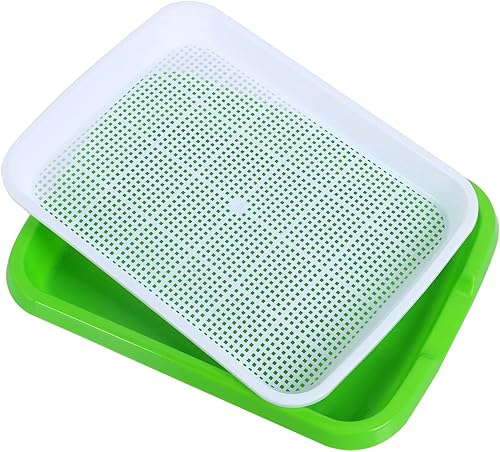 Miniatura 5 de XMSound - Paquete de 10 bandejas para germinación de semillas, bandeja de germinación de semillas sin BPA, bandeja de vivero para plantar plántulas,