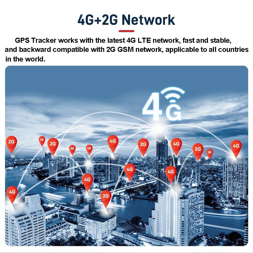 Mini localisateur 4G pour voiture pour votre véhicule Micro localisateur GPS avec carte SIM imperméable magnétique cachée en temps réel Dispositif de localisation GPS pour voitures, enfants et personn