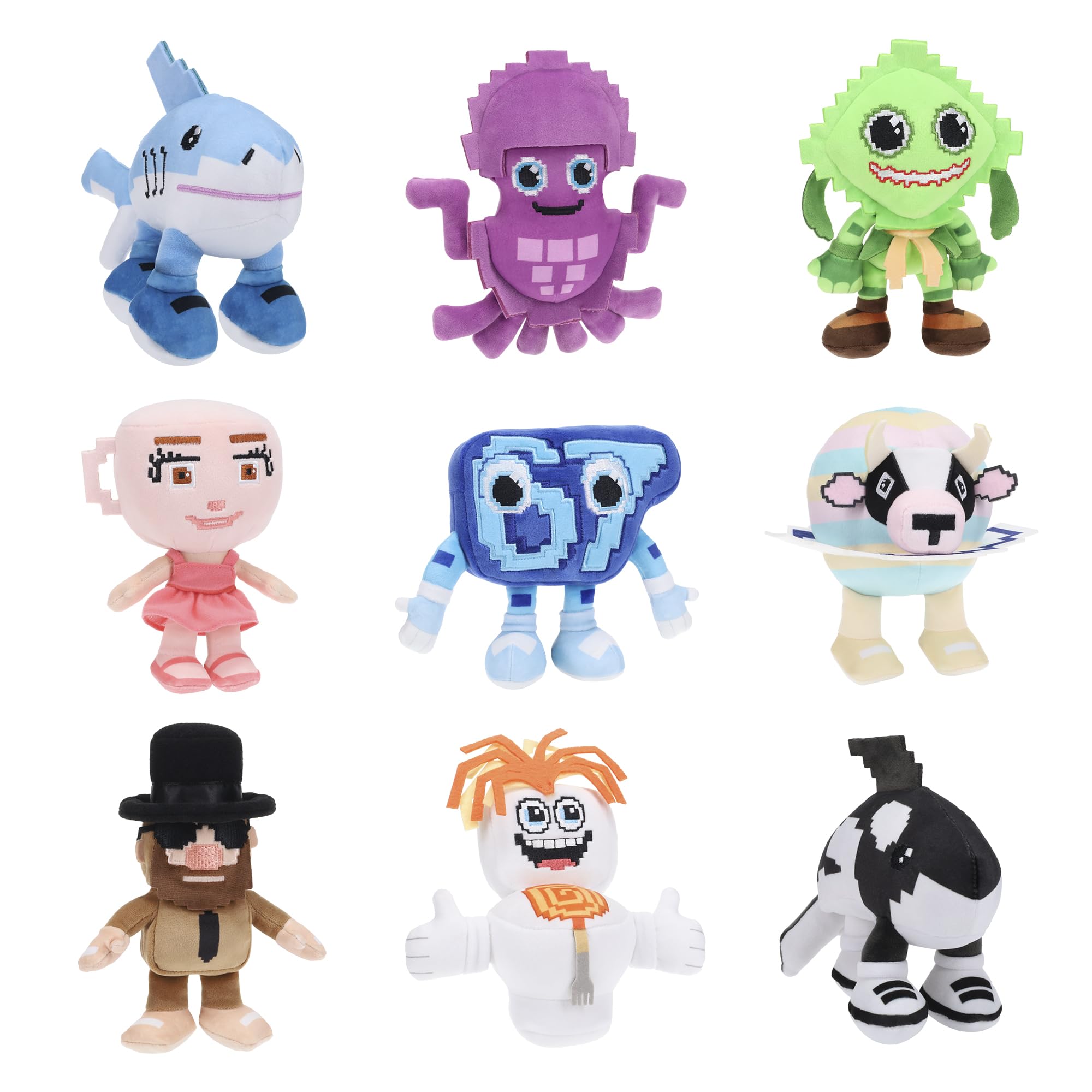 Peluche da collezione assortito - Bambola morbida da 20 cm con personaggi di meme virtuali su Internet, giocattolo in stile moderno e gamberro, regalo originale per i fan