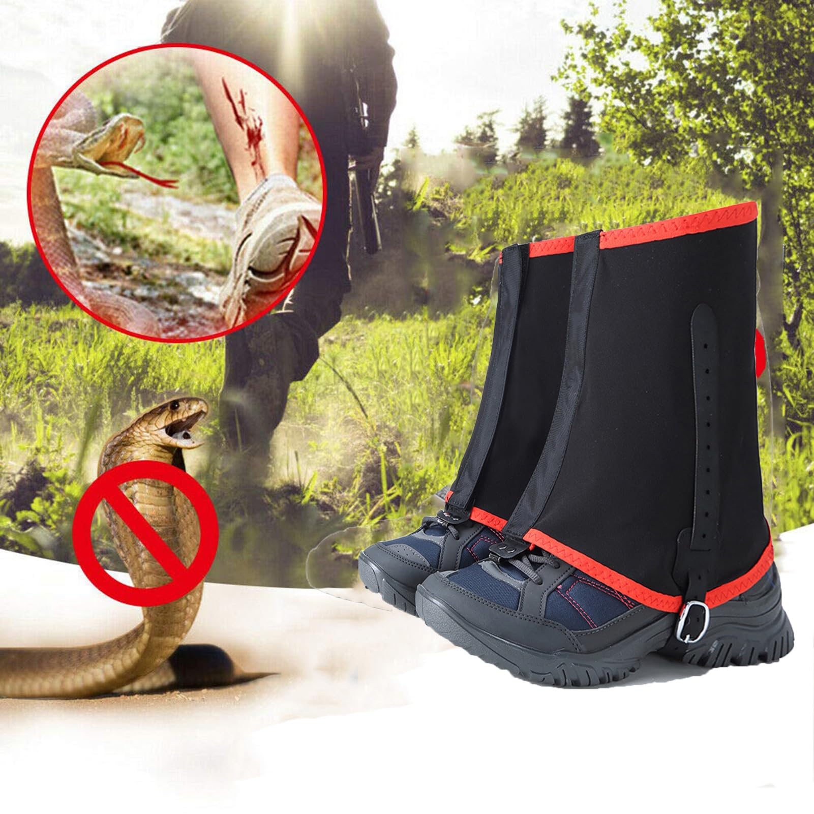 Las Polainas for piernas, Las Fundas for Zapatos for Exteriores Son Altamente elásticas y Resistentes al Desgaste, adecuadas for Escalar montañas, Escalar y Acampar.