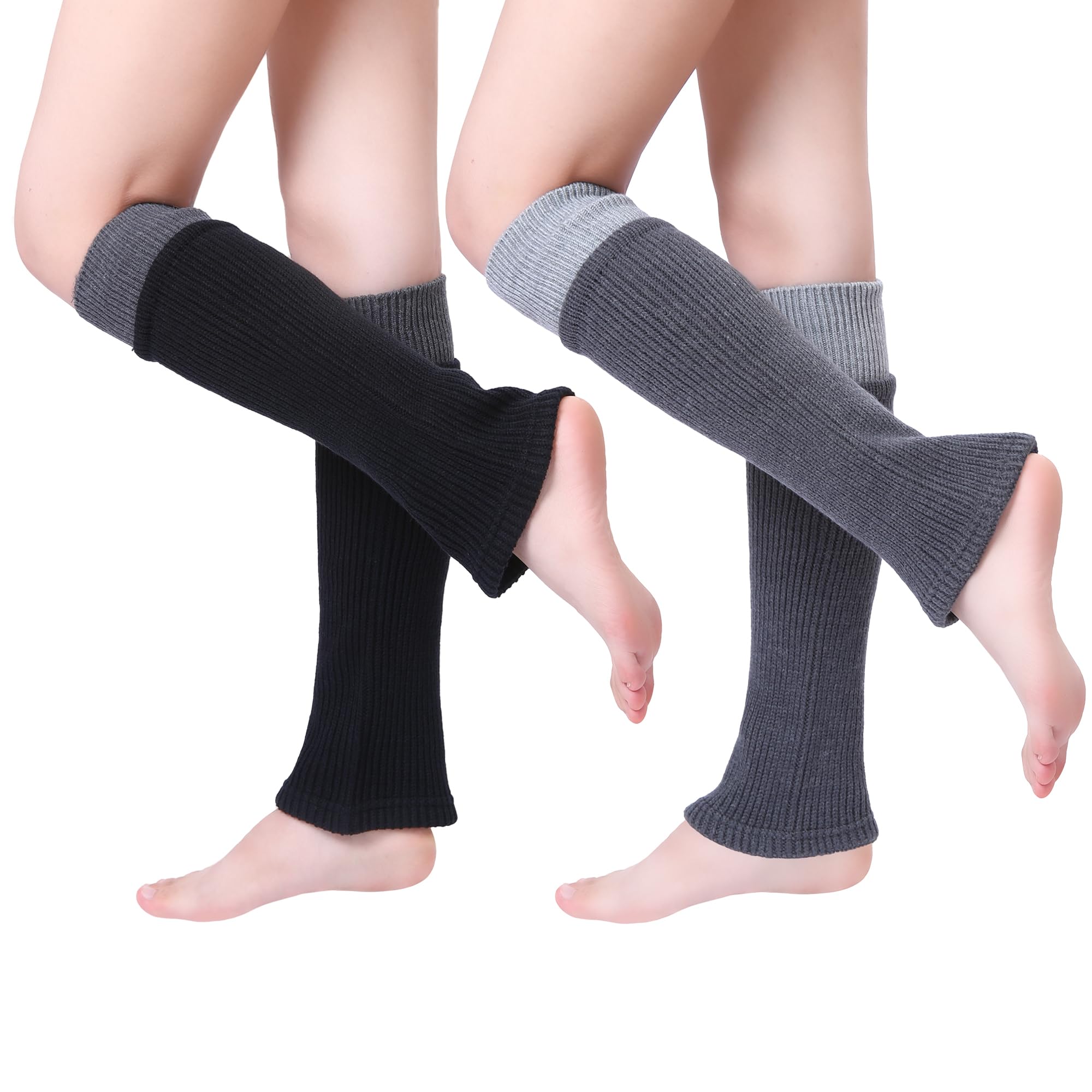 SISOSOCK Leg Warmers for Women Winter Warm Knitted Knee High Boot Socks 80s for Party 1-3 Pairs