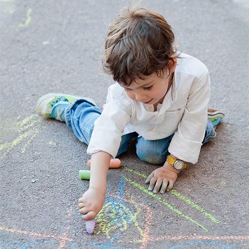 Miniatura 6 de feela Tiza para acera, paquete de 144 unidades, 18 colores, juego de tizas para acera para niños, a granel, ideal para niños y familia, pintura en