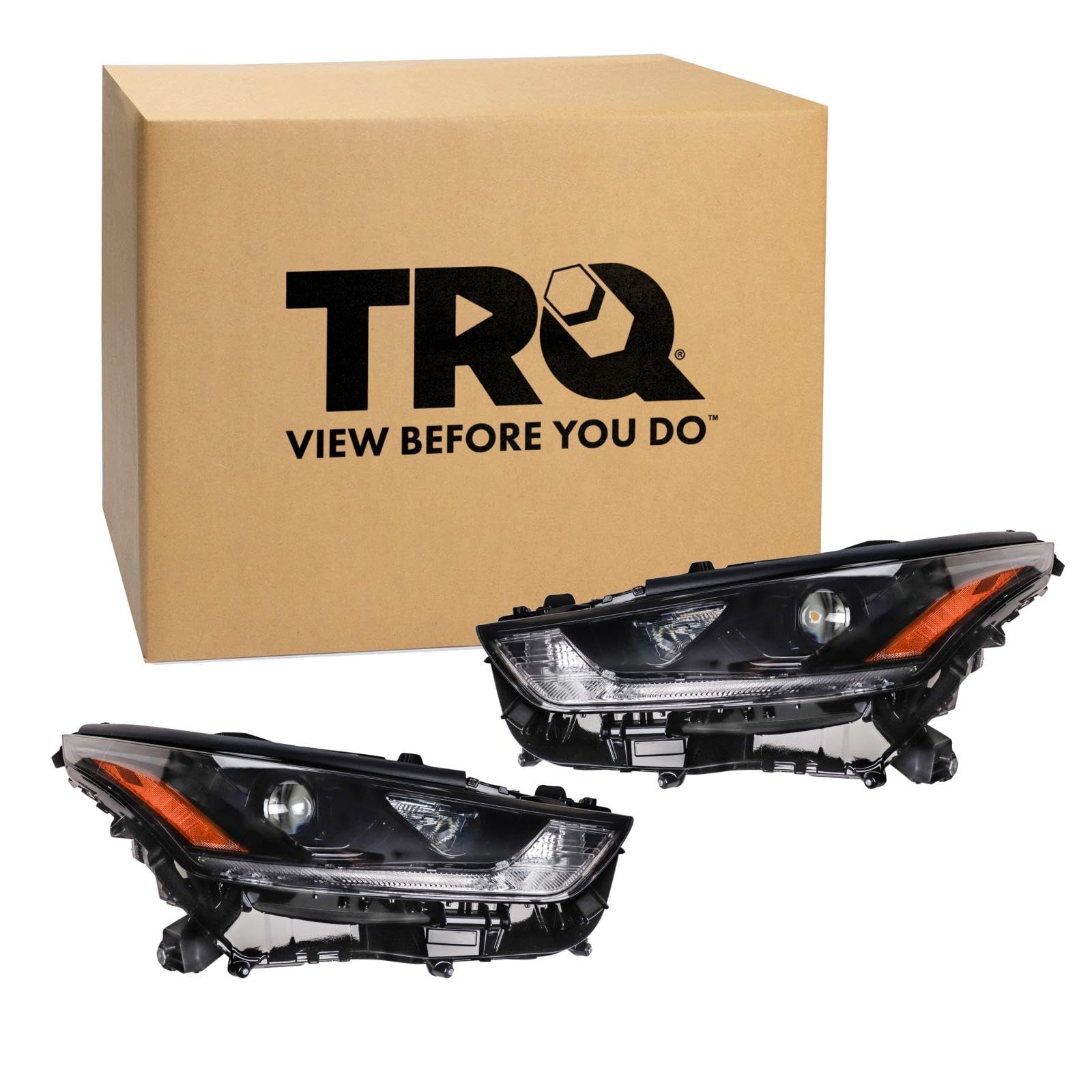 TRQ Headlight Assembly Set Headlights Compatible with TO2502303 TO2503303