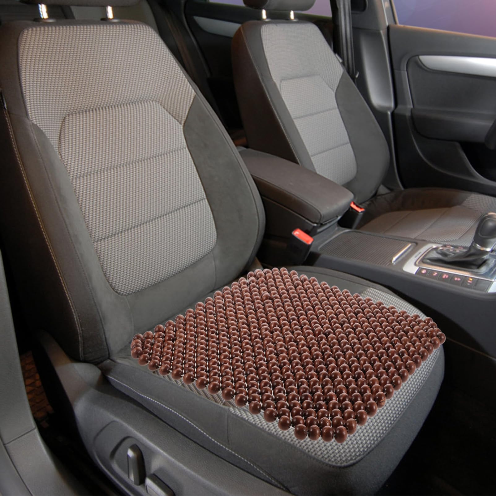 Ciieeo Cuscino per Sedile Legno Perline Protezione per Accessorio Versatile per Conducente e Passeggeri Comfort e per Lunghi Viaggi