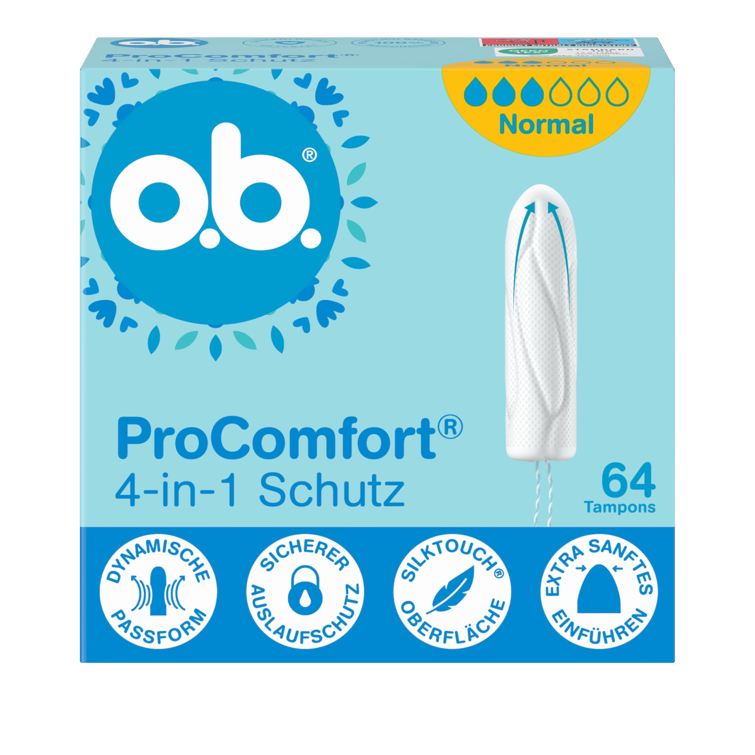 o.b. ProComfort normal 4-in-1 Schutz Tampons 1 x 64 Stk