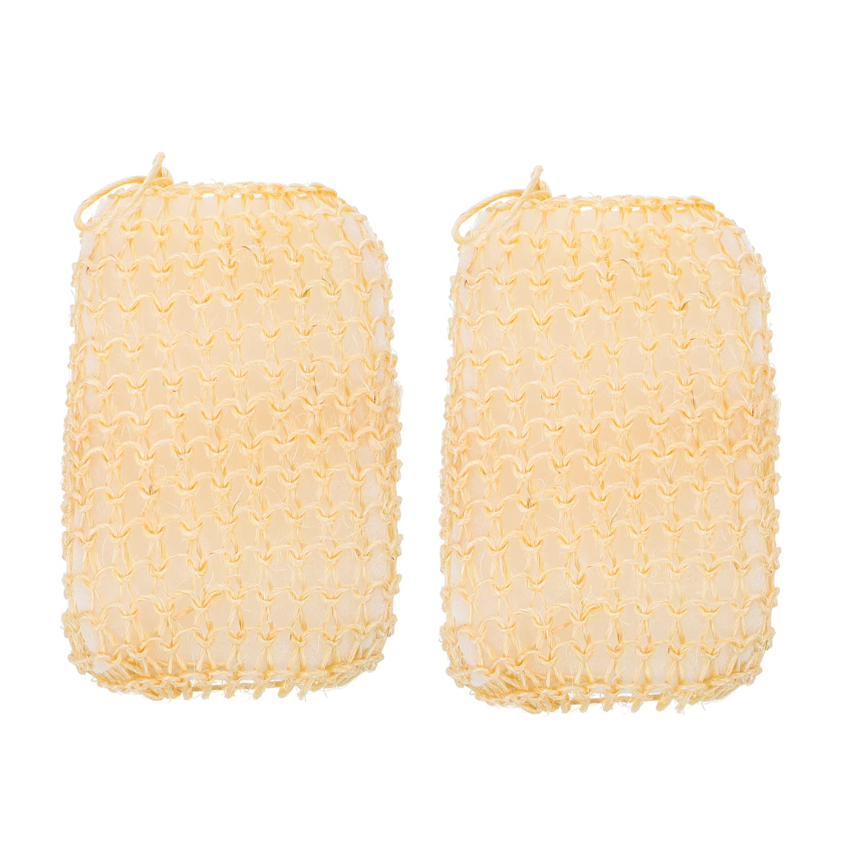 ERINGOGO 2Pcs Sisal Exfoliating Body Scrubbers Natural Loofah Pads for Skin Massage and Deep Cleansing for Daily Shower Use Promotes and Smooth Skin