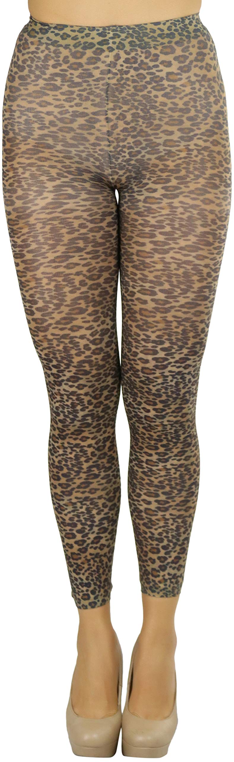 ToBeInStyle Women’s Footless Opaque Animal Zebra Tiger Tights Hosiery