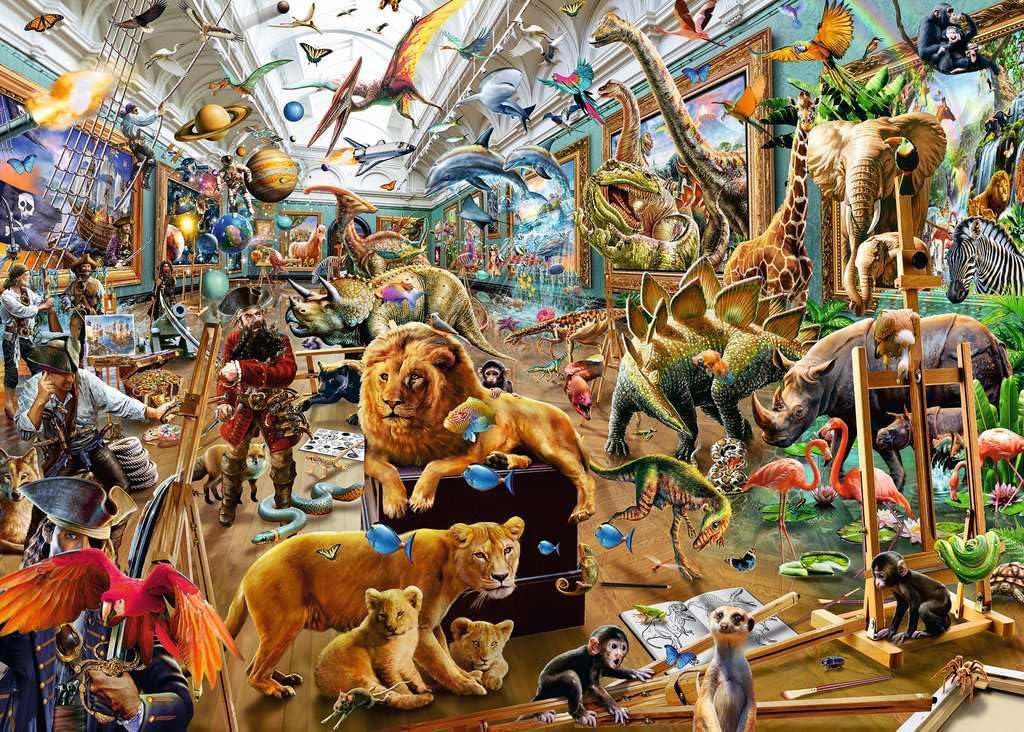 Ravensburger Puzzle 12000570 - Chaos in The Gallery - 1000 Pieces Puzzle for Adults and Children from 14 Years