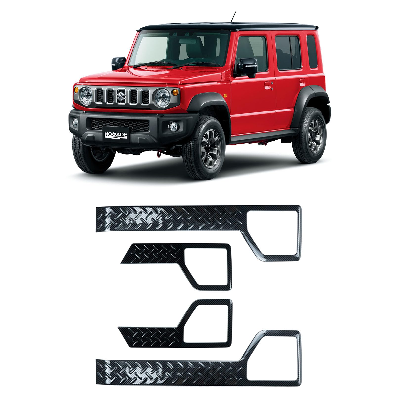 ジムニーノマドJC74W専用インナードアプロテクション　4Pセット Amazon | VKINGER ジムニーノマド JC74W 5ドア パーツ インナードア