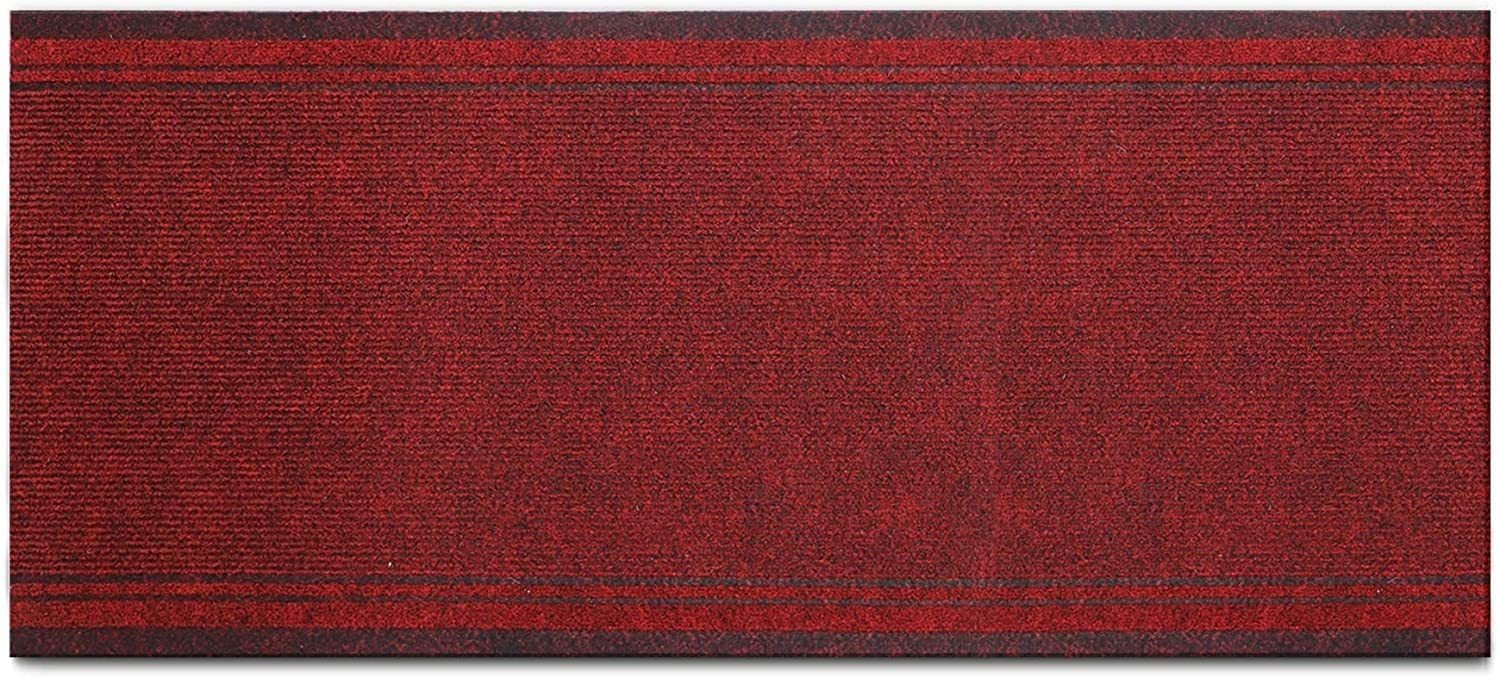 MadeInNature Tapis de Couloir et de Passage Malaga, Tapis résistant et antidérapant, Tapis Idéal pour Cuisine, Entrée, Bain, Largeur 66 cm, Plusieurs Couleurs et Dimensions (300cm, Rouge)