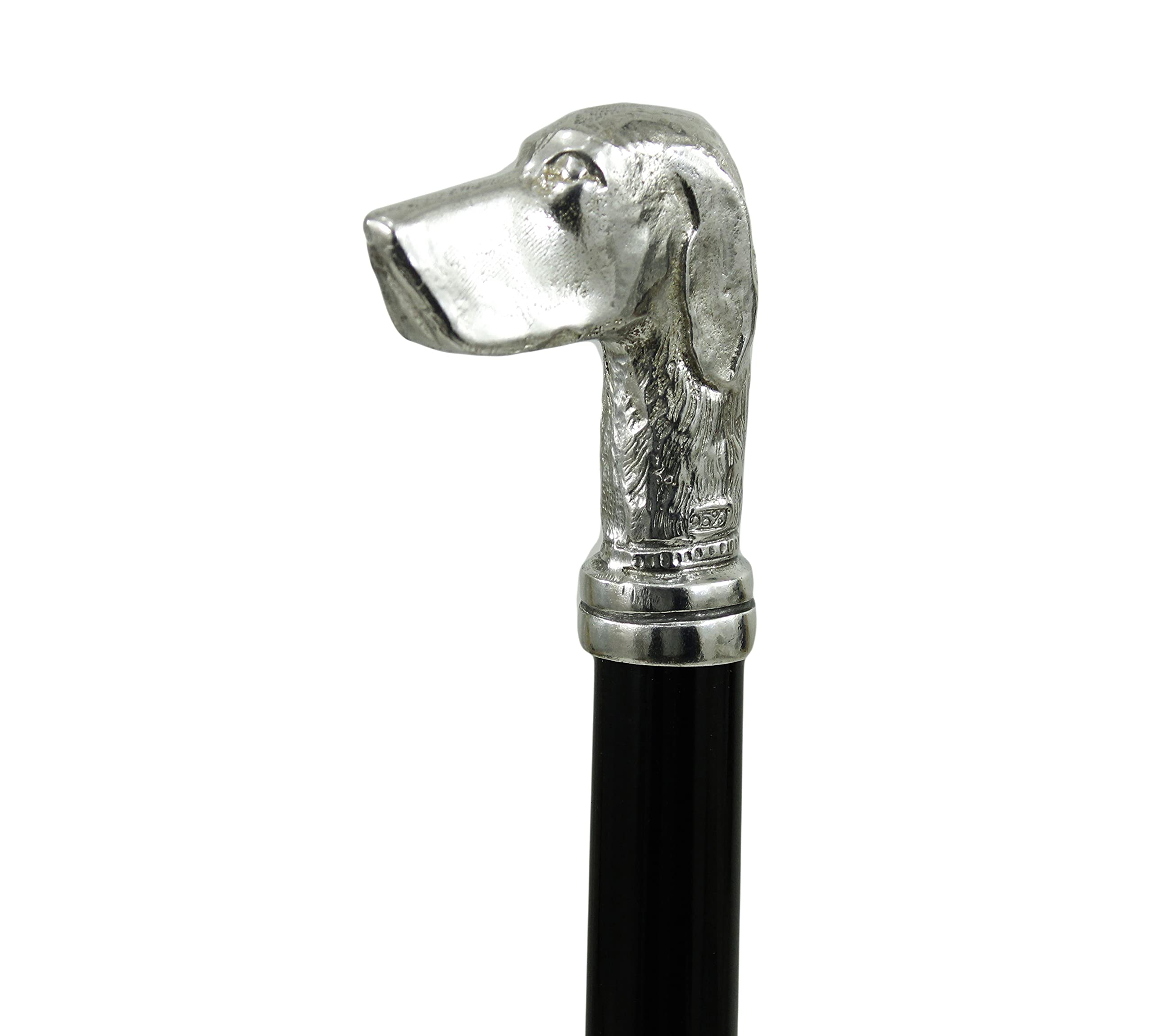 Bastón de paseo, perro puntero, personalizable en color, longitud y punta, (palisandro (P))