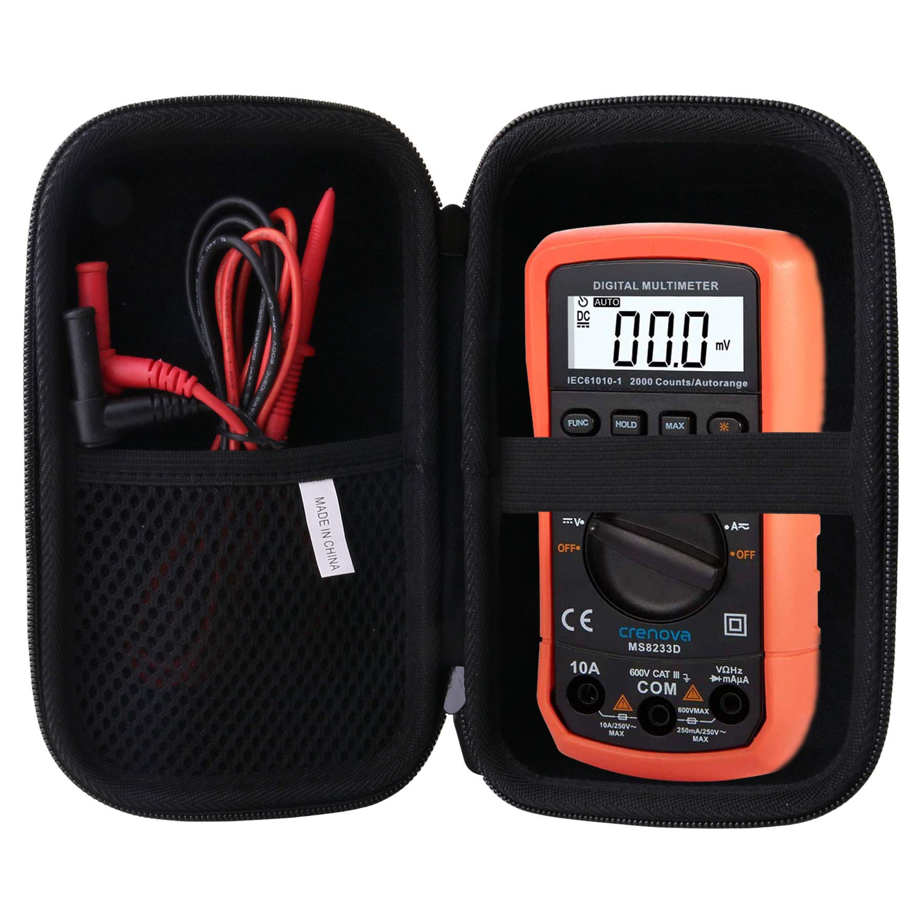 waiyu Hard Carrying Case for Crenova MS8233D Auto-Ranging Digital Multimeter Home Measuring Tools