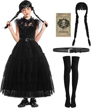 LGZIN Costume Gothique Noir Avec Tenue De Cosplay En Famille Pour Carnaval, Halloween (110