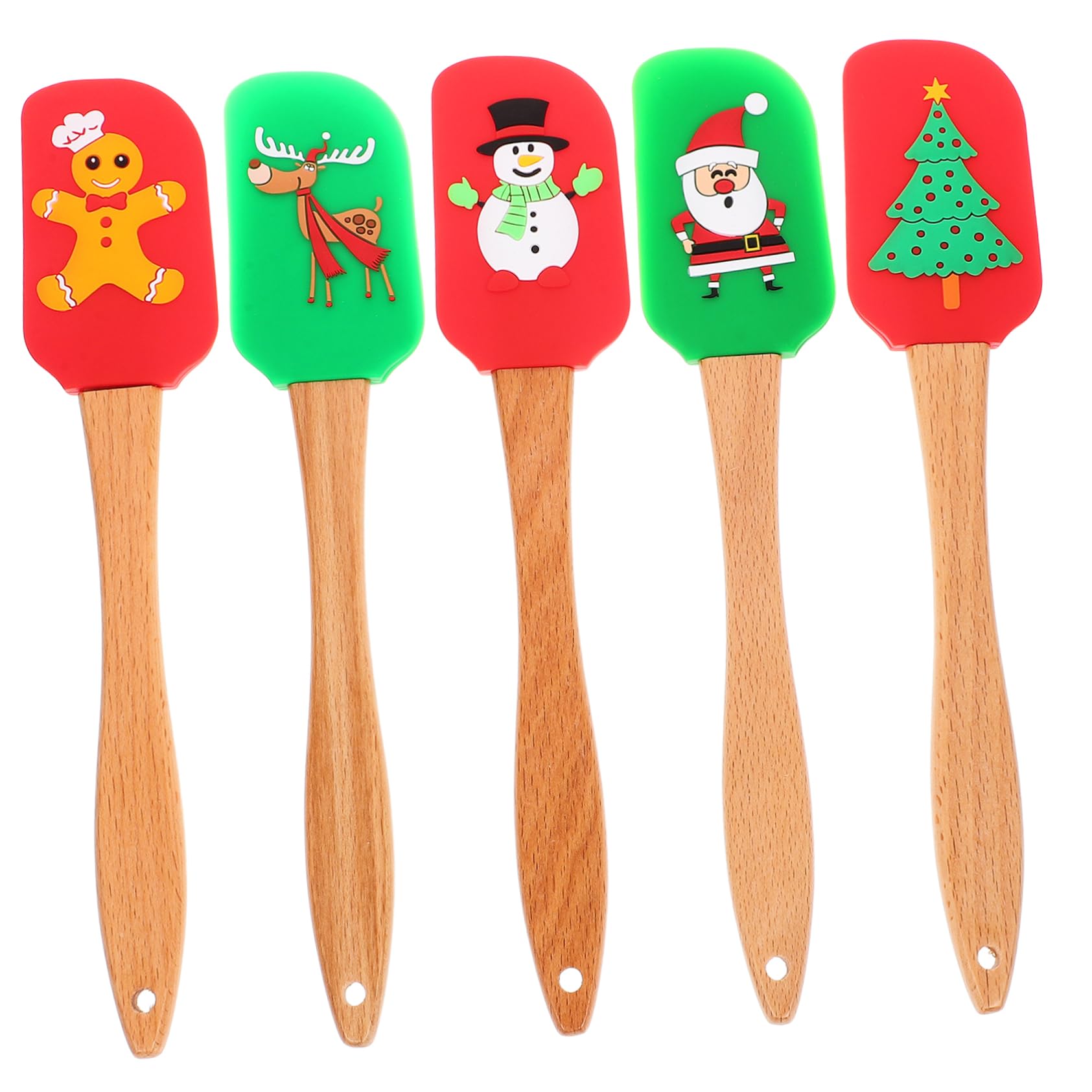 Cabilock Lot De 5 Spatules En Silicone Pour Crème, Ustensiles De Pâtisserie Réutilisables, Ergonomiques Et Légers, Outils Ménagers Adaptés Pour Cuisson Festive Et Décoration De Gâteau