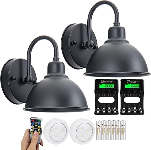 Battery Operated Wall Sconce Set Of Two No Wires Needed