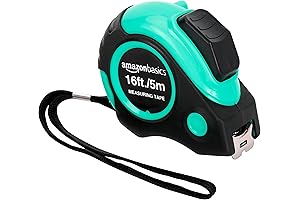 Amazon Basics Tape Measure - 16 Feet: Turquoise and Durable