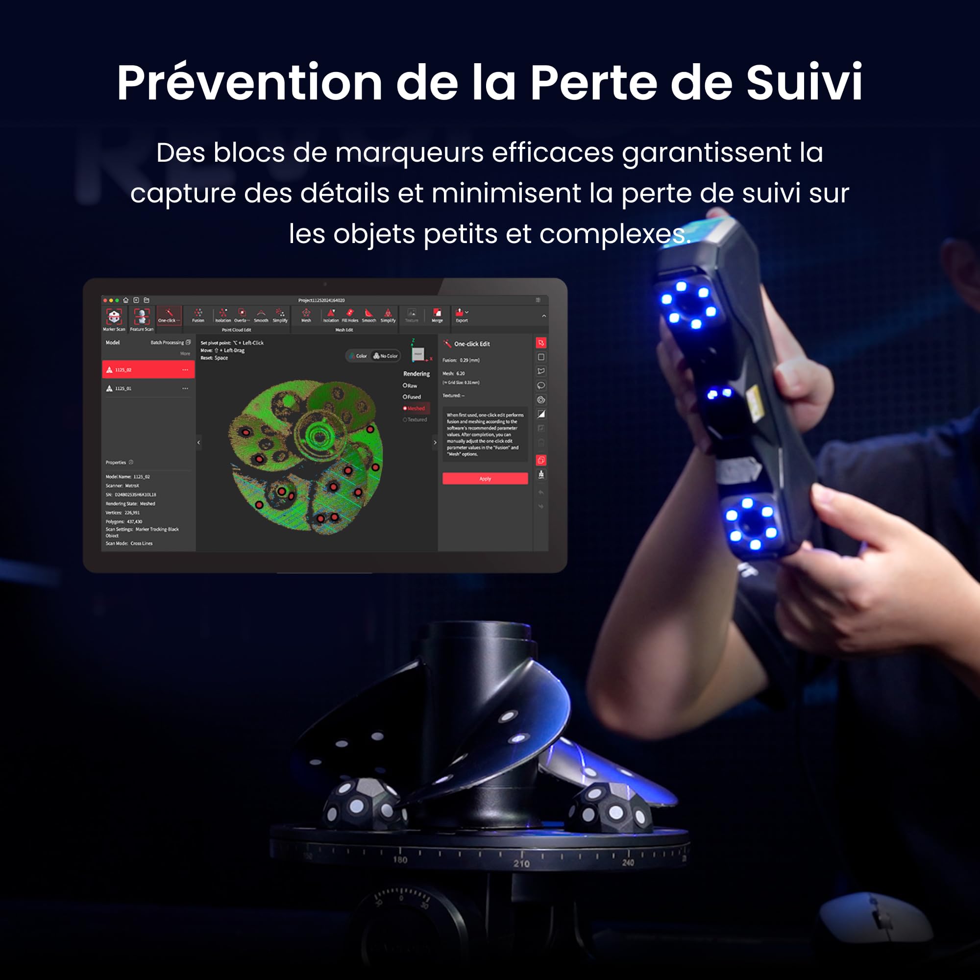 Revopoint Kit de Marqueur en Dôme Magnétique de 6 Pièces pour Scan 3D, Marqueurs de Numérisation 3D pour Scanners 3D, Points de Suivi 3D pour Prévenir la Perte de Suivi et Améliorer la Précision