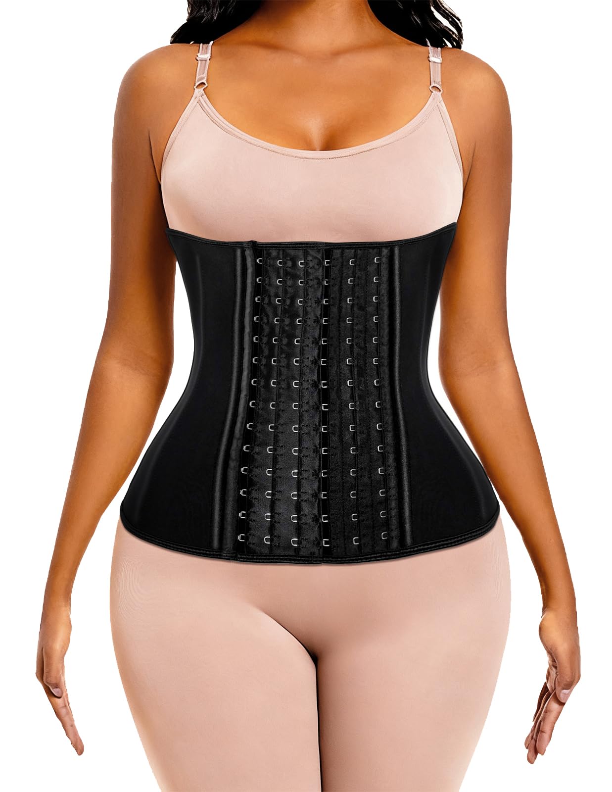 ECOWALSON Waist Trainer for Women Corset Cinher Body Shaper with Steel Bones and Extender
