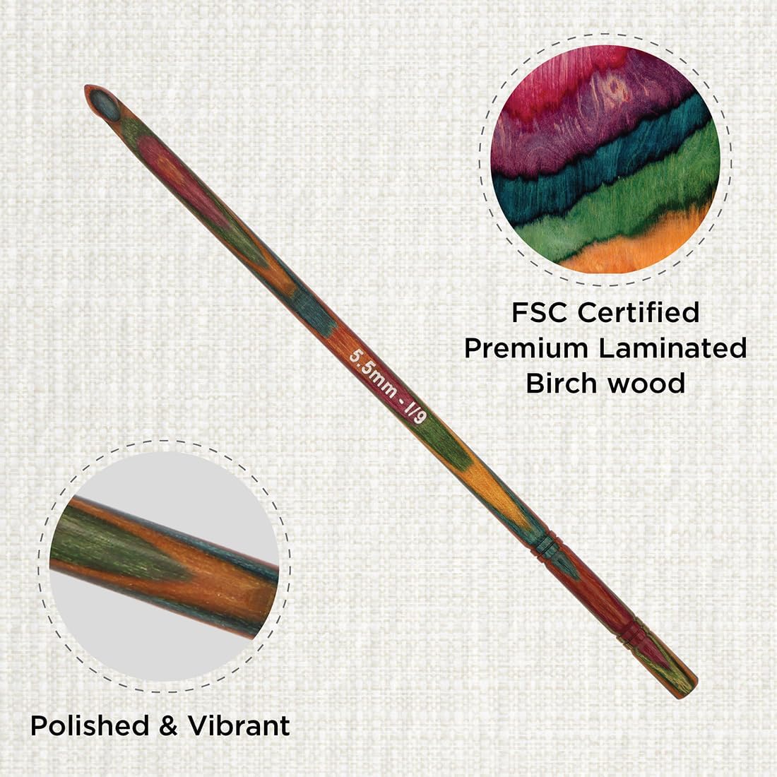 KnitPro Symfonie Single Ended Crochet Hook | 5.50mm
