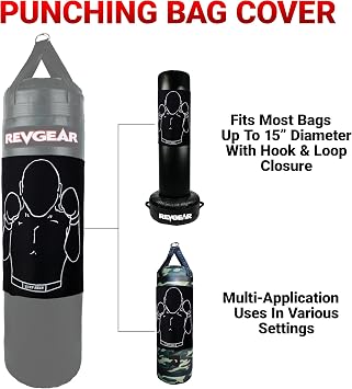 Revgear Punching Bag Cover Tuff Skin - Punching Bag Protection, Durable Neoprene Material, Heavy Cover, MMA Boxing Muay Thai Sparring Training Cover