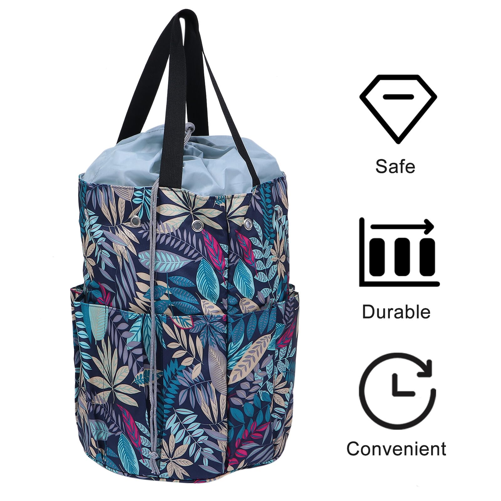 Multifunktionale Oxford Aufbewahrungstasche für Handarbeiten Widerstandsfähige Garn organizer Tasche mit Seitenfach für Häkel Strickzubehör Tragbarer Projekttasche für Garn und