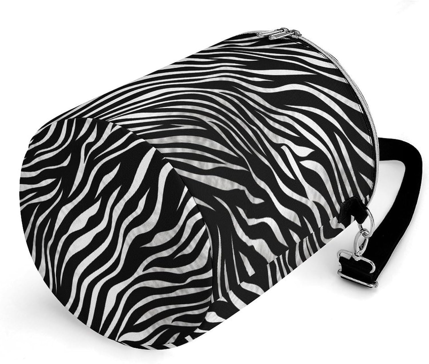 Zebra Print Lunch Bag 15L, Insulated Picnic Basket with Leakproof Design - Large Cooler Tote for Camping, Beach, Hiking & Groceries