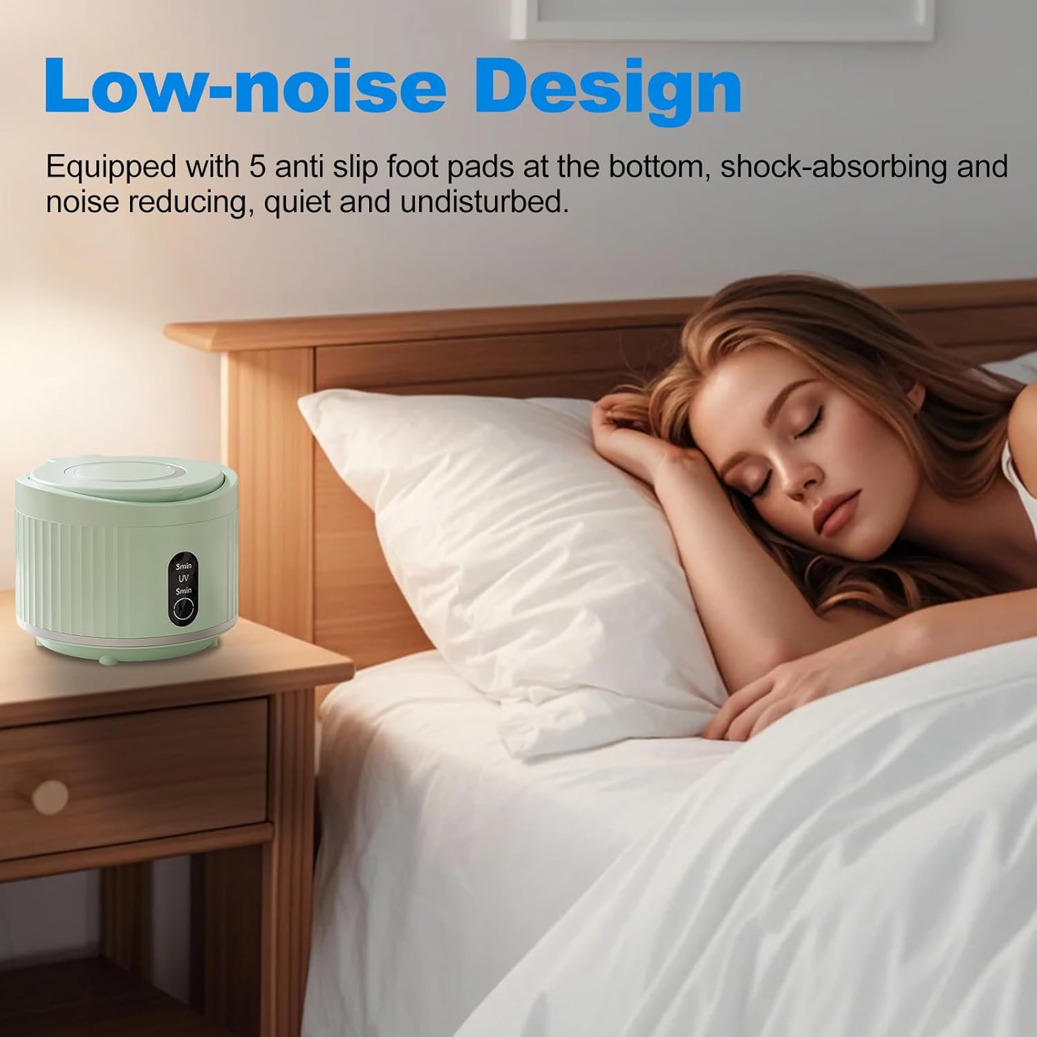 Dental Ultrasonic Retainer Cleaner Machine,45khz Ultrasonic Denture Cleaning Pod,Suitable for Braces,Night Guard,Jewelry