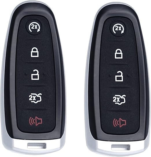 Car Key Fob Replacement Fits for Ford Explorer Edge 2011-2015 Expedition Flex Taurus 2013-2019 Focus Escape Lincoln MKS MKT MKX Navigator Keyless Entry Remote Set of Two M3N5WY8609 164-R8092