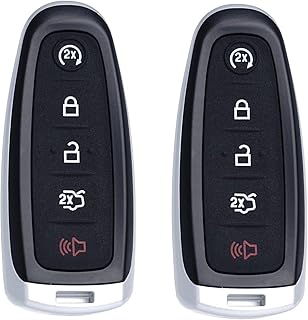 Car Key Fob Replacement Fits for Ford Explorer Edge 2011-2015 Expedition Flex Taurus 2013-2019 Focus Escape Lincoln MKS MKT MKX Navigator Keyless Entry Remote Set of Two M3N5WY8609 164-R8092 164-R8094
