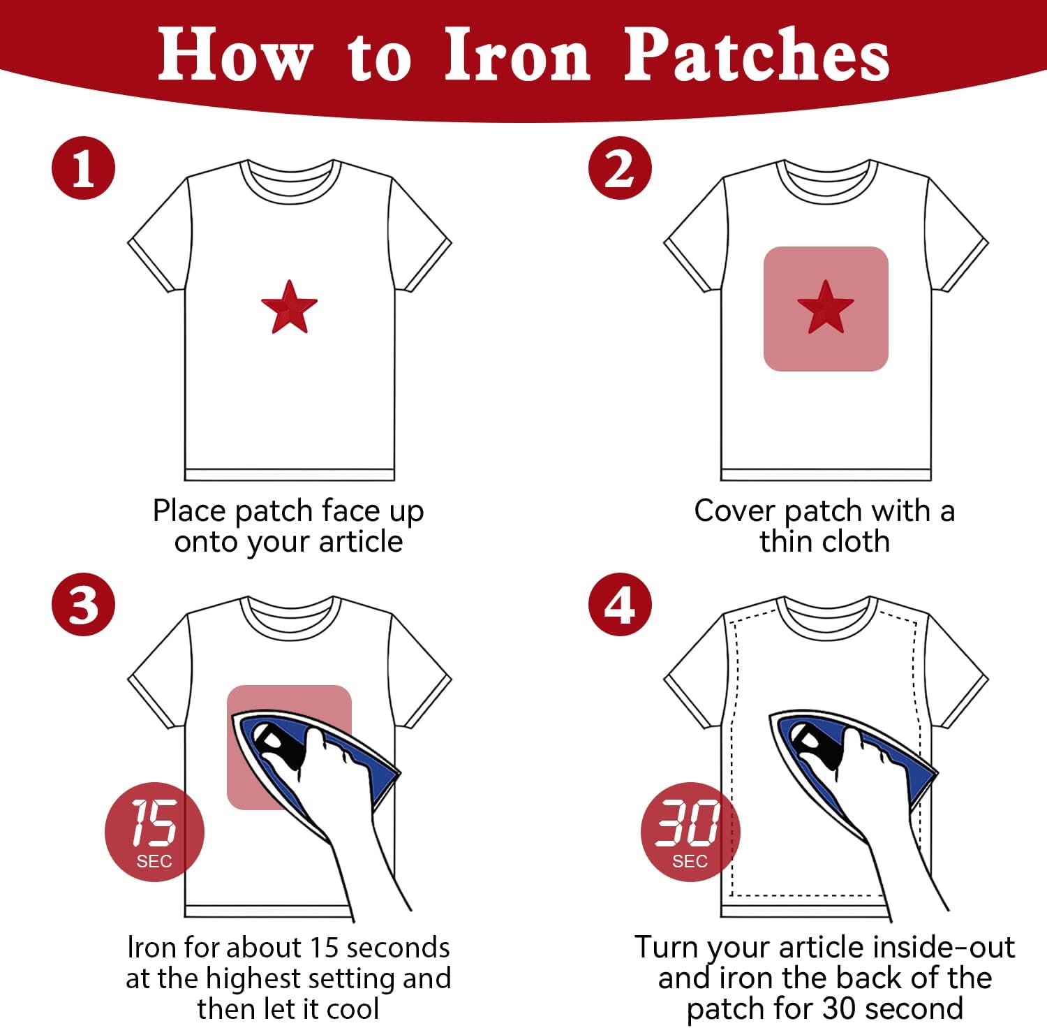 80PCS Random Assorted Styles Embroidered Patches, Bright Colors, Sew/Iron on Applique Patches for Dresses, Backpacks, Hats, Jeans - Image 7