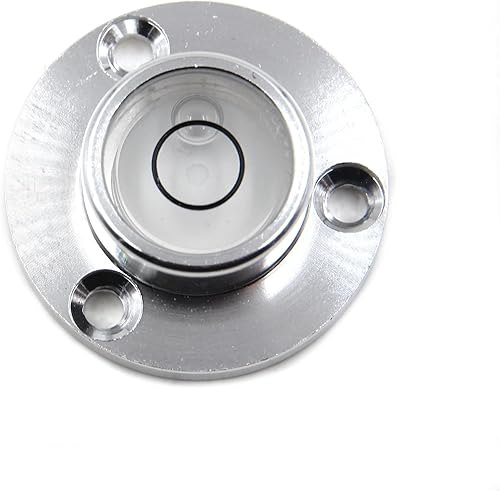 Miniatura 2 de Pequeña circular circular nivel burbuja nivelador burbuja burbuja bola viales, Ø34mm, carcasa de aluminio, vial de plástico