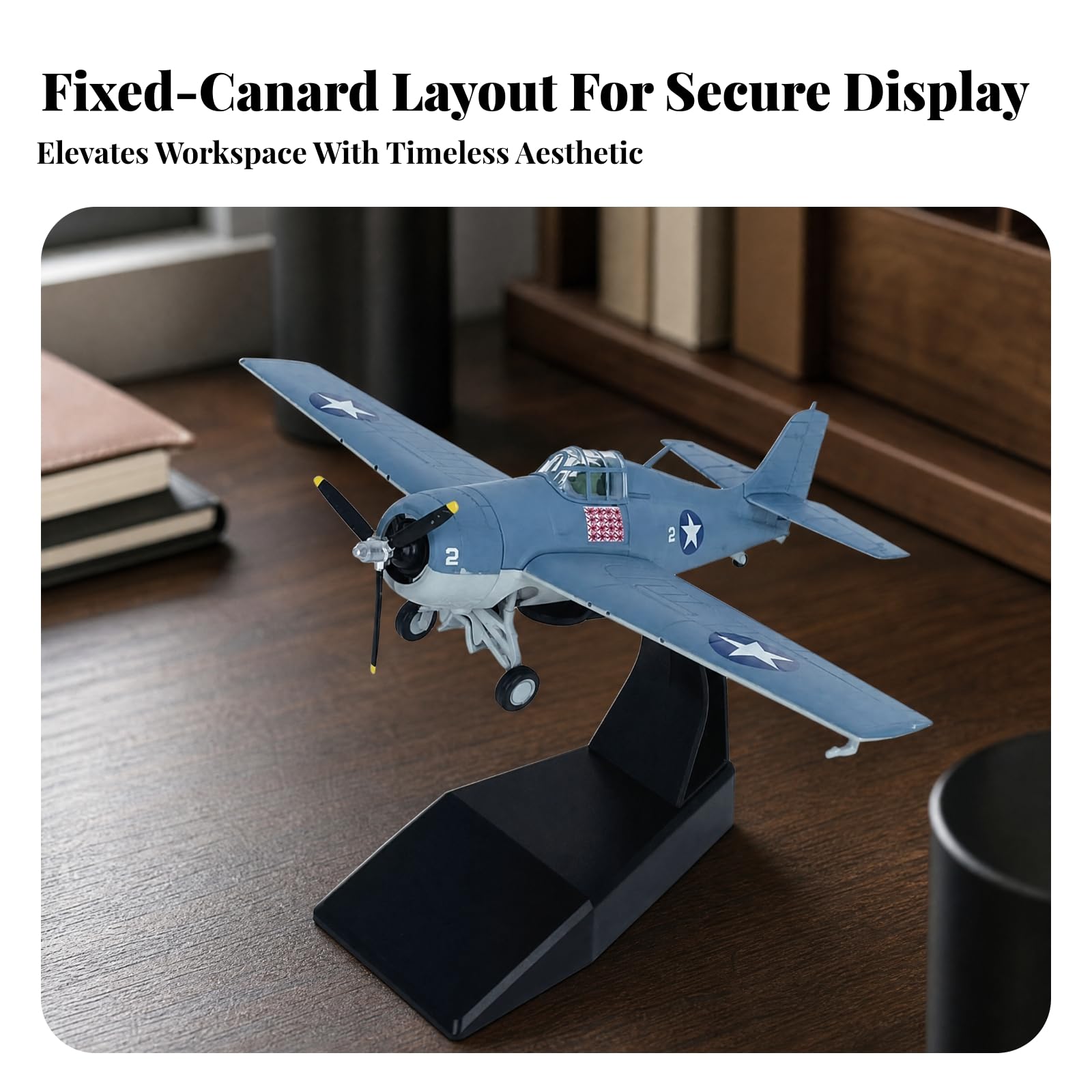 Modellino Caccia Imbarcato in 1:72 Realistico Modellino di Aereo da Caccia in 1:72 Robusto Modello Metallo di Aereo da Portaerei per Mensola