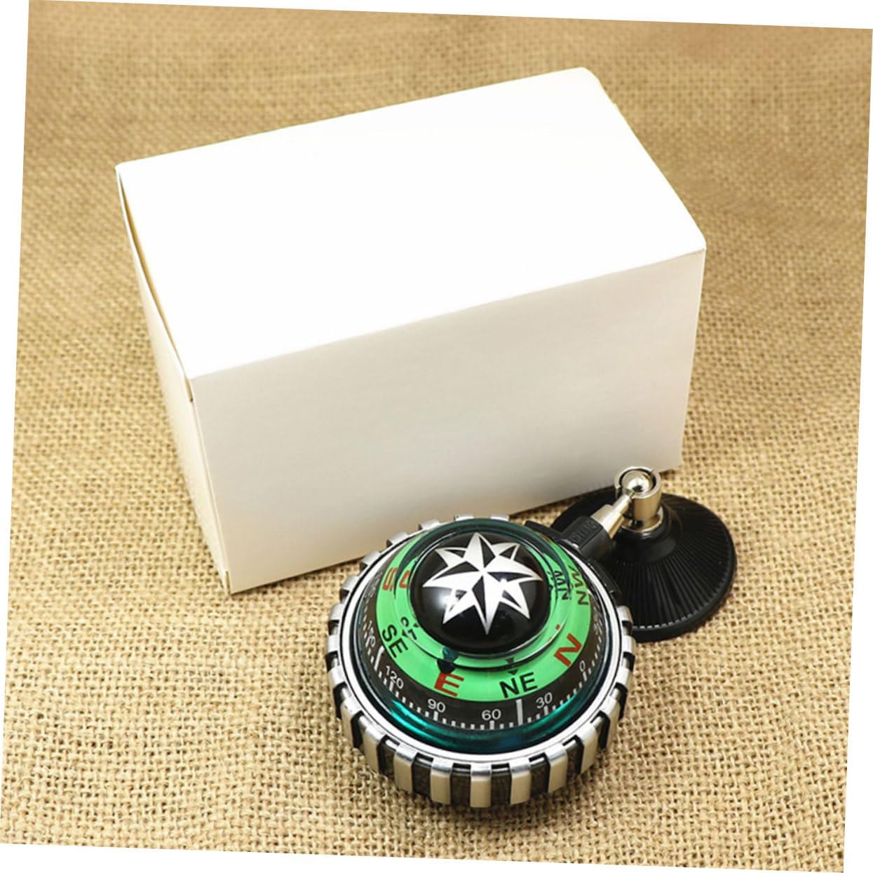 Abaodam 2pcs Green Colorful Car Compass Ball with Strong Suction Cup Adjustable Dashboard Navigation Tool for Truck and Outdoor Use Abs Automotive Vehicle Compass