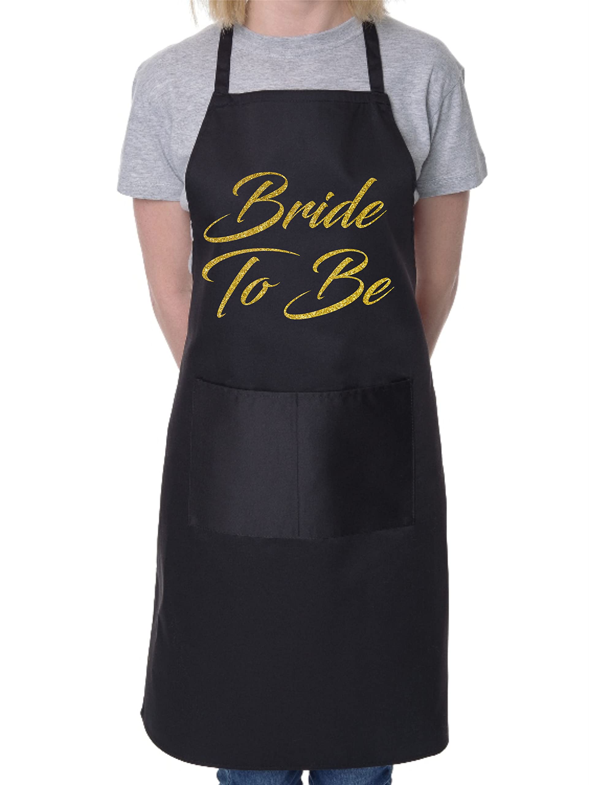 Print4U Bride To Be Novelty Apron Wedding Favour Hen Party Black