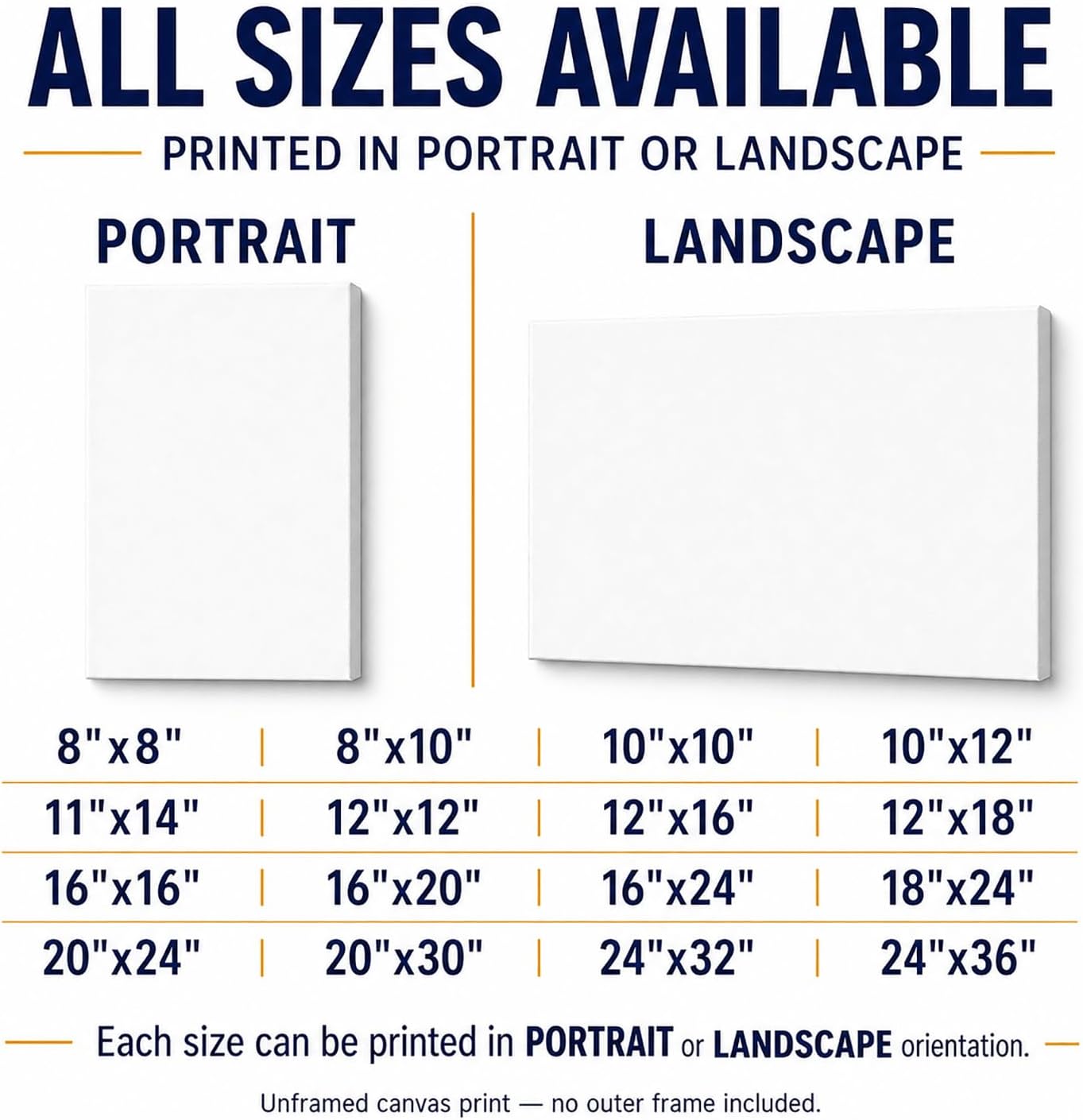Sunwes Custom Canvas Prints with Your Photo - 10x10 Inch - Ships Next Day - Made in USA Personalized for Wedding, Baby, Family Portrait & Pet Memorial Gifts, Ready to Hang