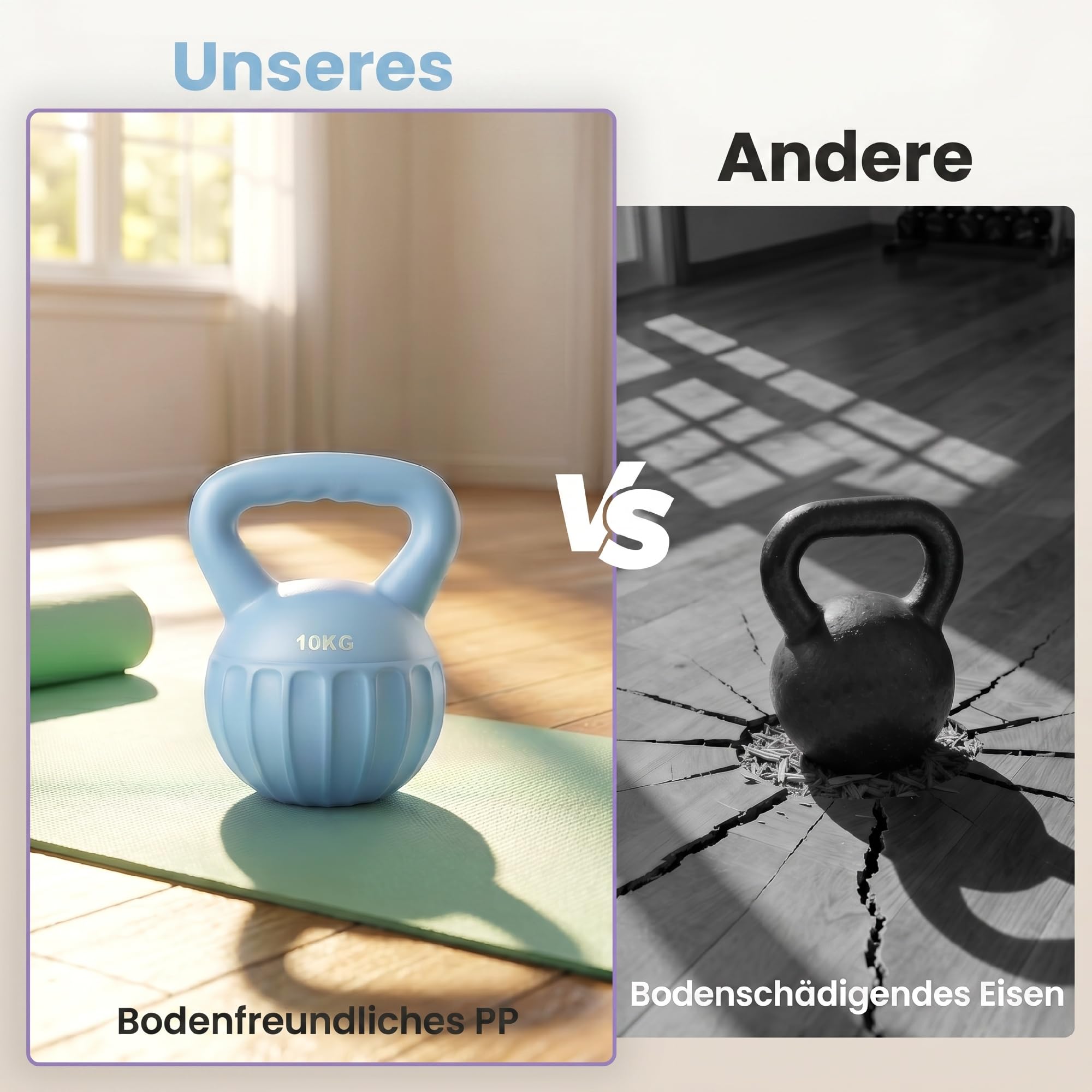 SPORTNOW Kettlebell Kugelhantel 6 kg Gewicht-Hantel mit Sand befüllt für Anfänger Zuhause Krafttraining
