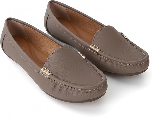 Pluxh Women Ballet Flats | Slip-On Casual &amp; Formal Shoes | Elegant Metal Accent Design, Soft Cushioned Insole with Flexibl...