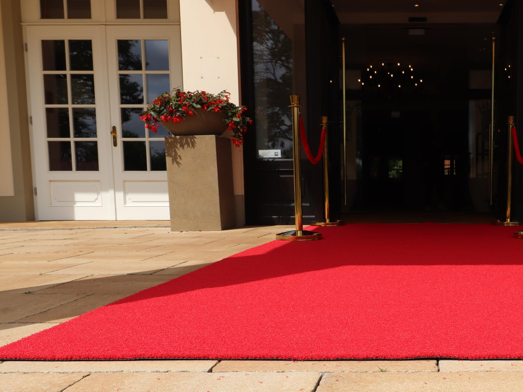 Outdoor Event-Läufer - Rot, 1,00m x 5,00m, Empfangs-Teppich, Robuster Hochzeits- und Eventteppich für Außen