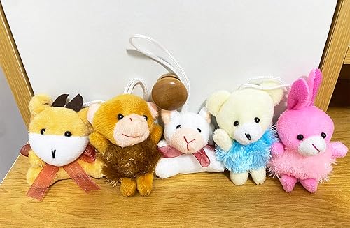 Miniatura 4 de SOFLIY Juego de 60 juguetes de animales de peluche, bonitos animales para decoración de llavero para niños y adultos, rellenos de bolsas de regalos,